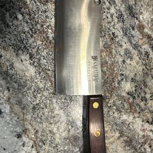 Sabatier Stainless Steel Cleaver with Wooden Handle